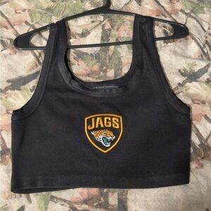 Jags Black Crop Top